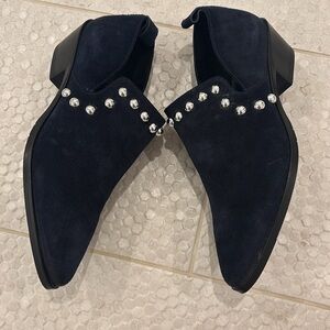 NWOT 275 Central dark blue sz 6.5 studded ankle shoes​​